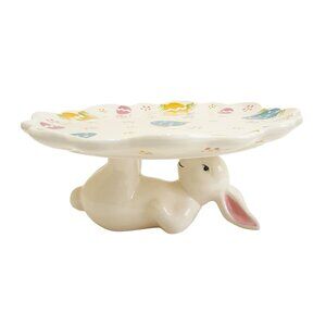 Temp-Tations by Tara 10" Egghunt Cake Stand with Bunny Pedestal